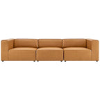 Mingle Vegan Leather 3-Piece Sectional Sofa