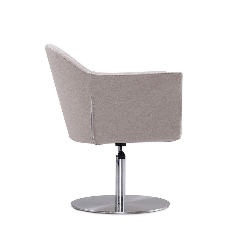 Manhattan Comfort Voyager Brushed Metal Woven Swivel Adjustable Accent Chair
