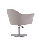Manhattan Comfort Voyager Brushed Metal Woven Swivel Adjustable Accent Chair