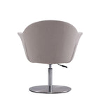 Manhattan Comfort Voyager Brushed Metal Woven Swivel Adjustable Accent Chair
