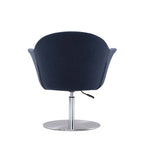 Manhattan Comfort Voyager Brushed Metal Woven Swivel Adjustable Accent Chair