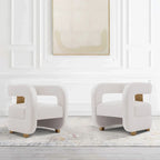 Manhattan Comfort Modern Amirah Velvet Accent Chair Set of 2
