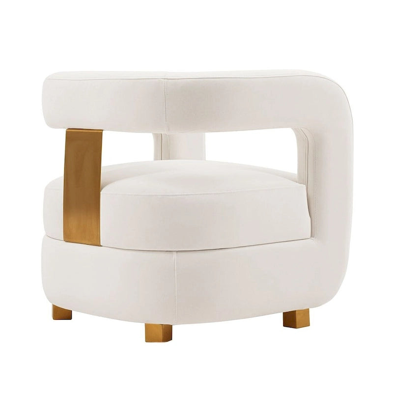 Manhattan Comfort Modern Amirah Velvet Accent Chair Set of 2