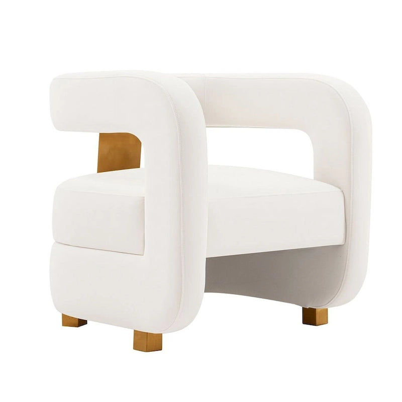 Manhattan Comfort Modern Amirah Velvet Accent Chair Set of 2