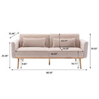 Clihome Biscuit Back Convertible Sofa with Mattress