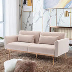 Clihome Biscuit Back Convertible Sofa with Mattress