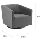 Twist Swivel Performance Velvet Upholstery Chair (Set of 2)