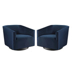 Twist Swivel Performance Velvet Upholstery Chair (Set of 2)