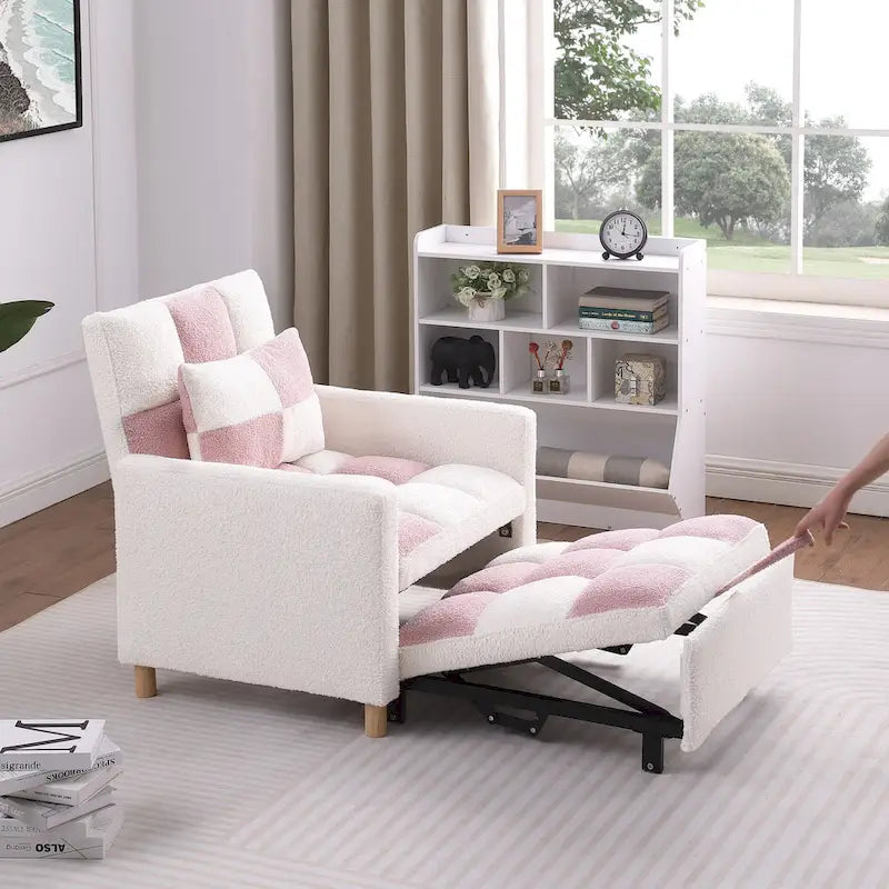 Convertible Sleeper Sofa Chair Bed with Pillow