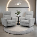 Olmas 33.5W Power Swivel Glider Recliner with USB Charger Set Of 2