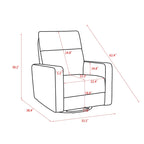Olmas 33.5W Power Swivel Glider Recliner with USB Charger Set Of 2