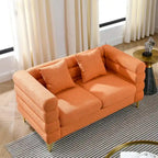 Oversized 2-Seater Deep Seating Loveseat Sofa with 2 Pillows