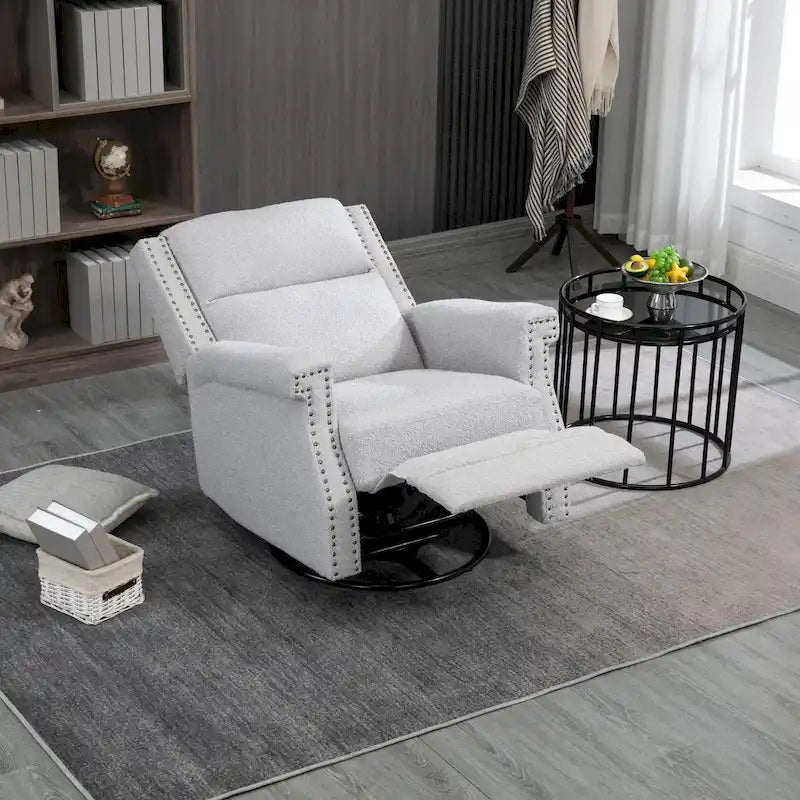 Swivel Manual Recliner Chair 360 Degree Leisure Arm Chair, Nursery Rocking Chairs