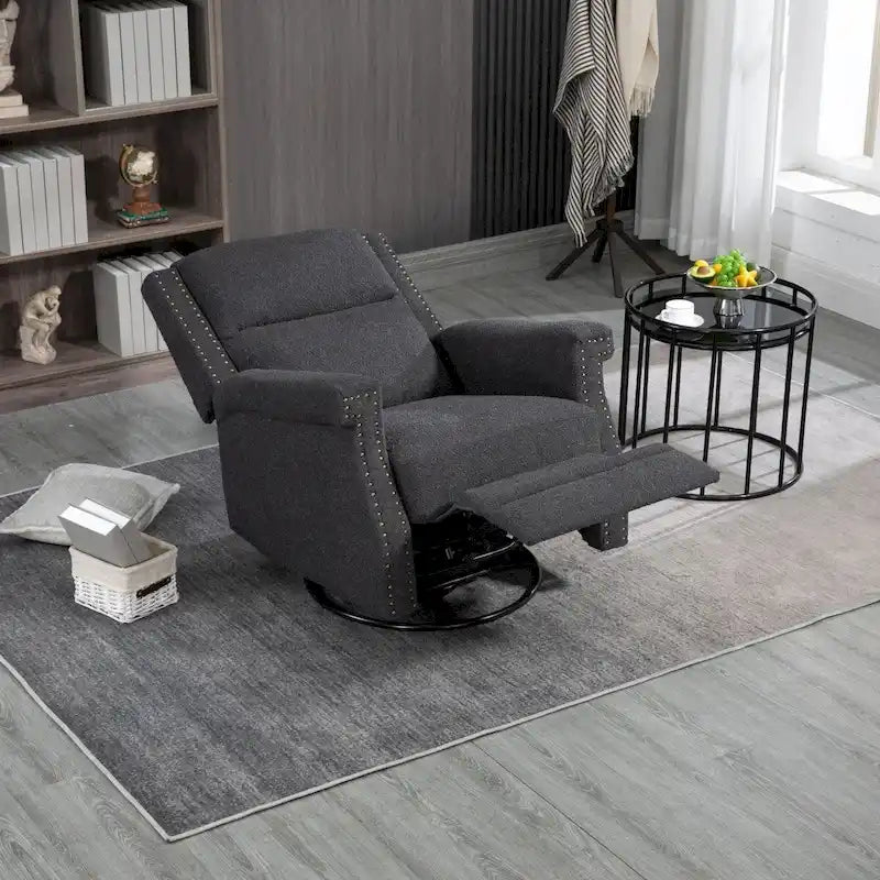 Swivel Manual Recliner Chair 360 Degree Leisure Arm Chair, Nursery Rocking Chairs
