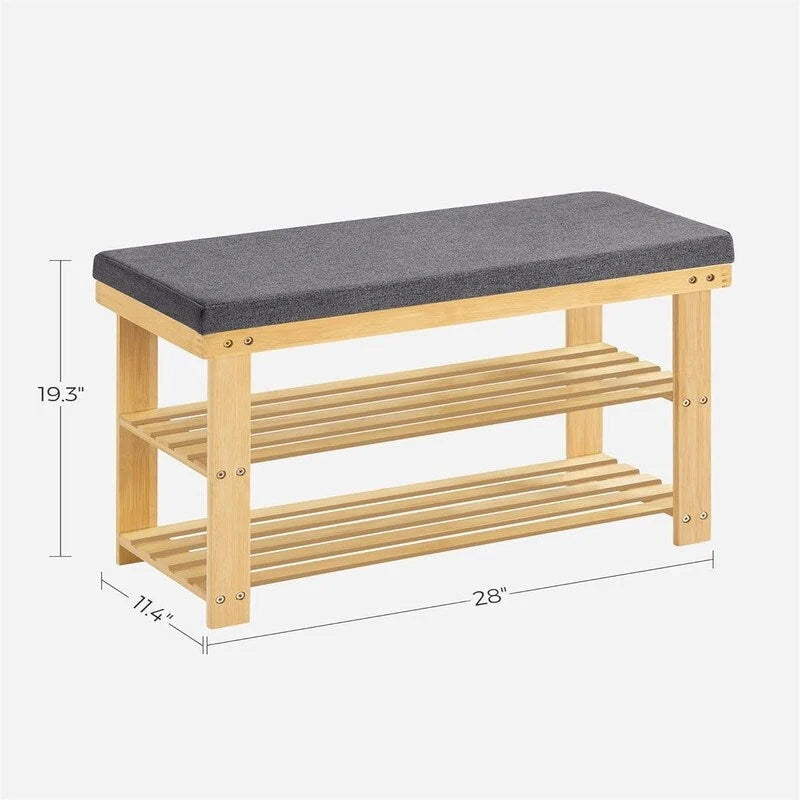3-Tier Shoe Rack - 11.4D x 28W x 19.3H