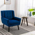 Modern Soft Velvet Ergonomics Accent Chair Living Room Chair Bedroom Chair Home Chair With Black Legs