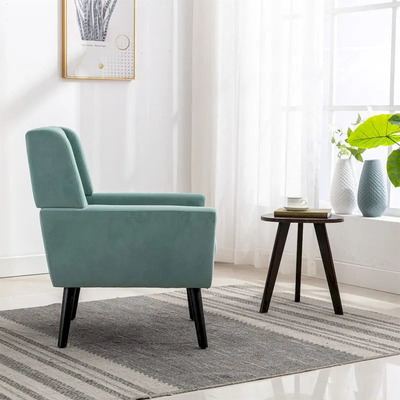 Modern Soft Velvet Ergonomics Accent Chair Living Room Chair Bedroom Chair Home Chair With Black Legs