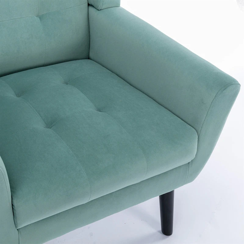 Modern Soft Velvet Ergonomics Accent Chair Living Room Chair Bedroom Chair Home Chair With Black Legs