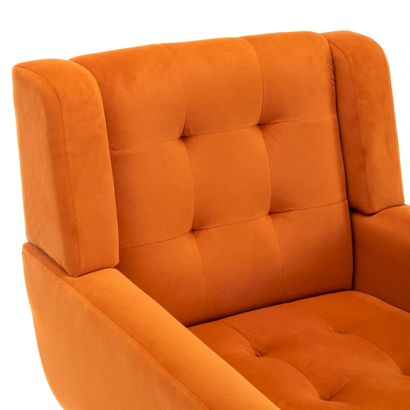 Modern Soft Velvet Ergonomics Accent Chair Living Room Chair Bedroom Chair Home Chair With Black Legs