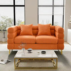 Teddy Fabric Modern Sectional Sofa Sets L-Shape/2/3/4 Seater Sofa Couch with Pillows