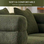 Teddy Fabric Modern Sectional Sofa Sets L-Shape/2/3/4 Seater Sofa Couch with Pillows
