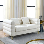 Teddy Fabric Modern Sectional Sofa Sets L-Shape/2/3/4 Seater Sofa Couch with Pillows