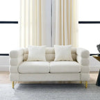 Teddy Fabric Modern Sectional Sofa Sets L-Shape/2/3/4 Seater Sofa Couch with Pillows