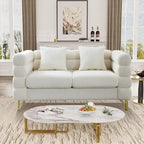 Teddy Fabric Modern Sectional Sofa Sets L-Shape/2/3/4 Seater Sofa Couch with Pillows