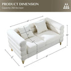 Teddy Fabric Modern Sectional Sofa Sets L-Shape/2/3/4 Seater Sofa Couch with Pillows