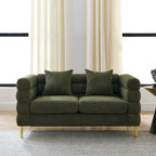 Teddy Fabric Modern Sectional Sofa Sets L-Shape/2/3/4 Seater Sofa Couch with Pillows