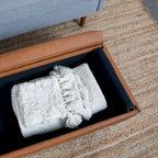 Atley Upholstered Bench with Storage and Solid Wood Legs
