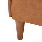 Atley Upholstered Bench with Storage and Solid Wood Legs