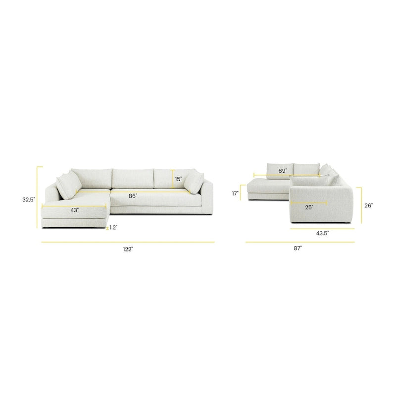 Poly and Bark Marcel Corner Sectional