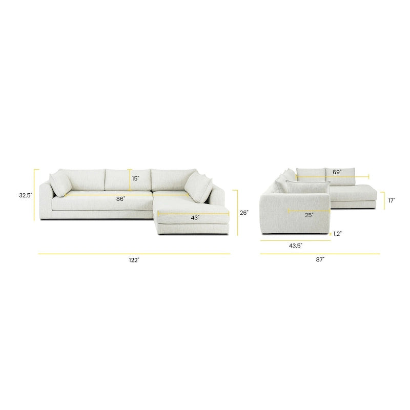 Poly and Bark Marcel Corner Sectional
