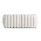 Furniture of America Lucinda Modern Vertical Channel Tufted Boucle Accent Sofa Couch with Wooden Legs