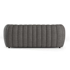 Furniture of America Lucinda Modern Vertical Channel Tufted Boucle Accent Sofa Couch with Wooden Legs