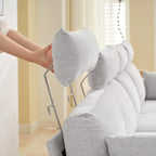 89 Chenille Sectional Sofa Couch With Extra Wide Chaise For Livingroom
