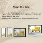65 Linen Fabric Corner Sofa, Upholstered Indoor Chaise Lounge, Sleeper Sofa, Solid Wood Sofa Bed for Bedroom Living Room