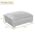 Sofa Corduroy Ottoman with Soild Wood