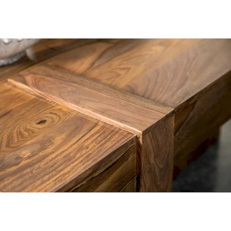 Kuboloa Natural Sheesham Wooden Square Coffee Table