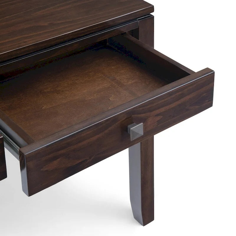 WYNDENHALL Essex SOLID WOOD 60 inch Wide Contemporary Wide Console Sofa Table - 60 x 15 x 29.5