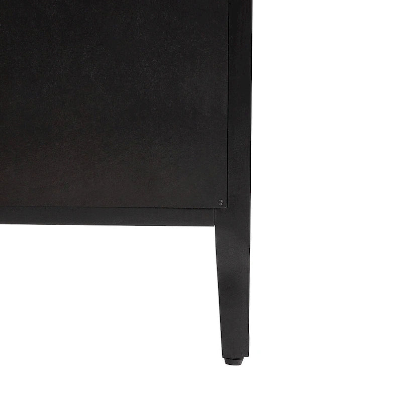 34 Tall MDF 3-door Accent Cabinet with Adjustable Shelf