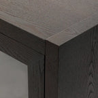 34 Tall MDF 3-door Accent Cabinet with Adjustable Shelf