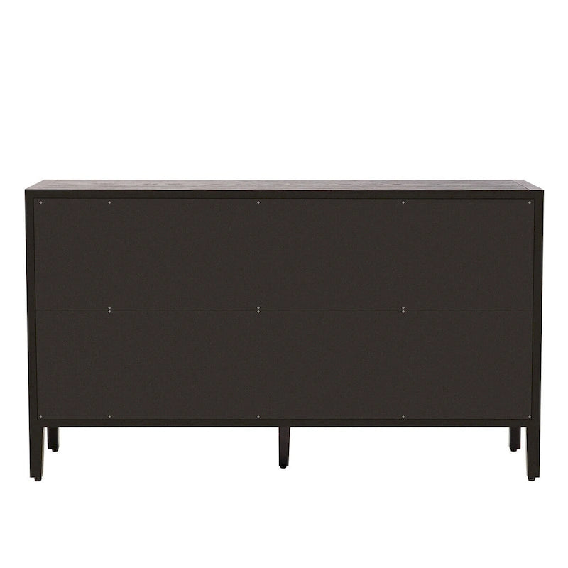 34 Tall MDF 3-door Accent Cabinet with Adjustable Shelf