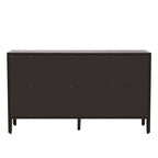 34 Tall MDF 3-door Accent Cabinet with Adjustable Shelf