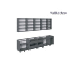 Kitchen Elite Epicure Collection Gray Color Base Size 11Ft Wide - 138x24