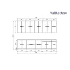 Kitchen Elite Epicure Collection Gray Color Base Size 11Ft Wide - 138x24