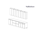Kitchen Elite Epicure Collection Gray Color Base Size 11Ft Wide - 138x24