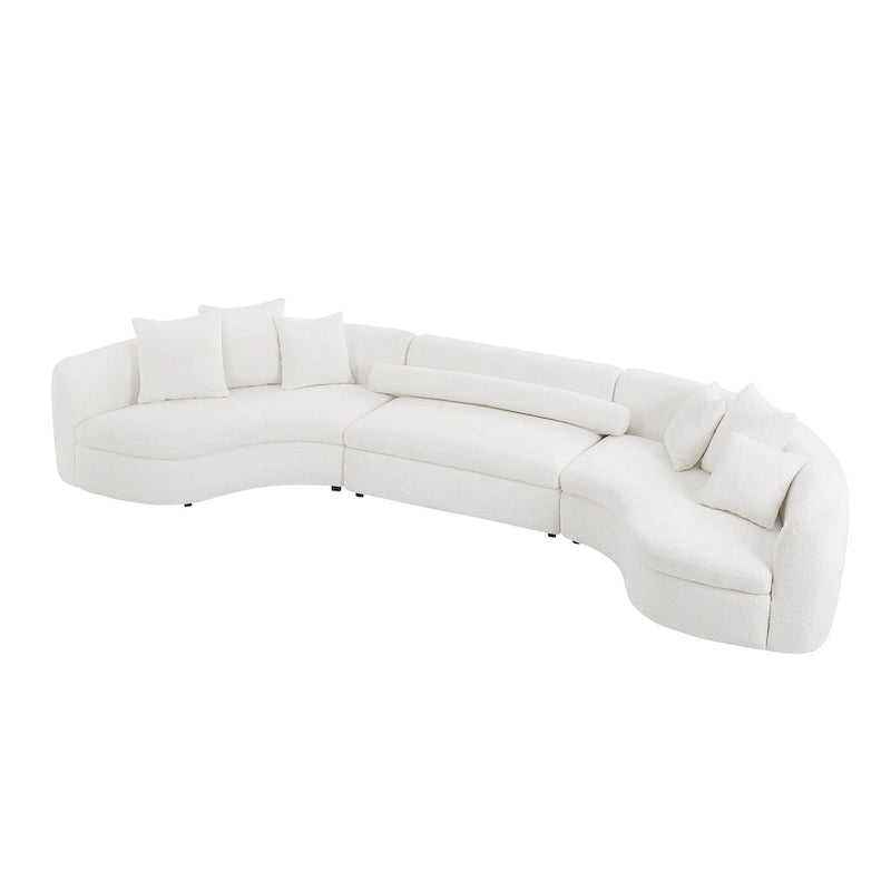 Oversized Modern 3 Pieces Upholstered Sofa