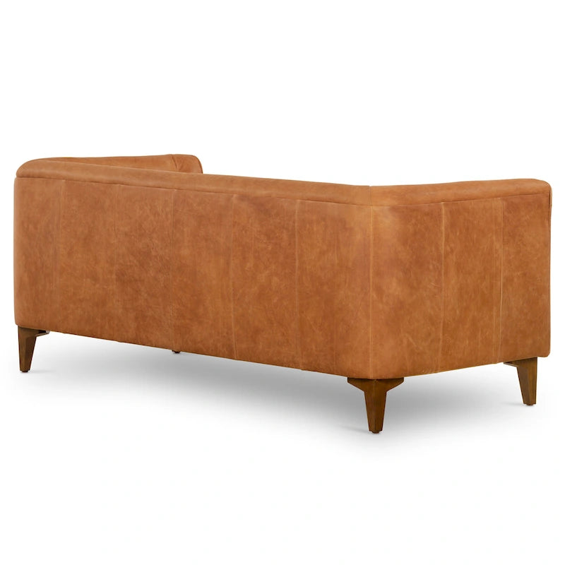 Poly & Bark Essex 74 Apartment Sofa - Full Grain Genuine Italian Leather